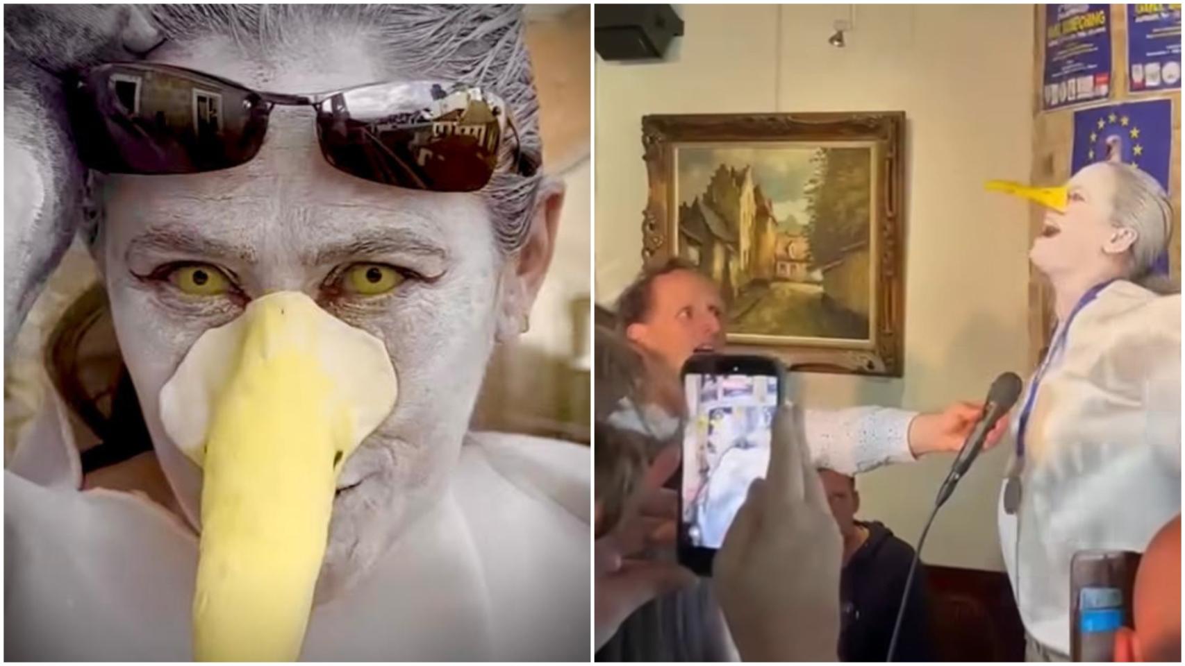 Olga Méndez, imitadora de gaviotas en su papel de La Vane. 