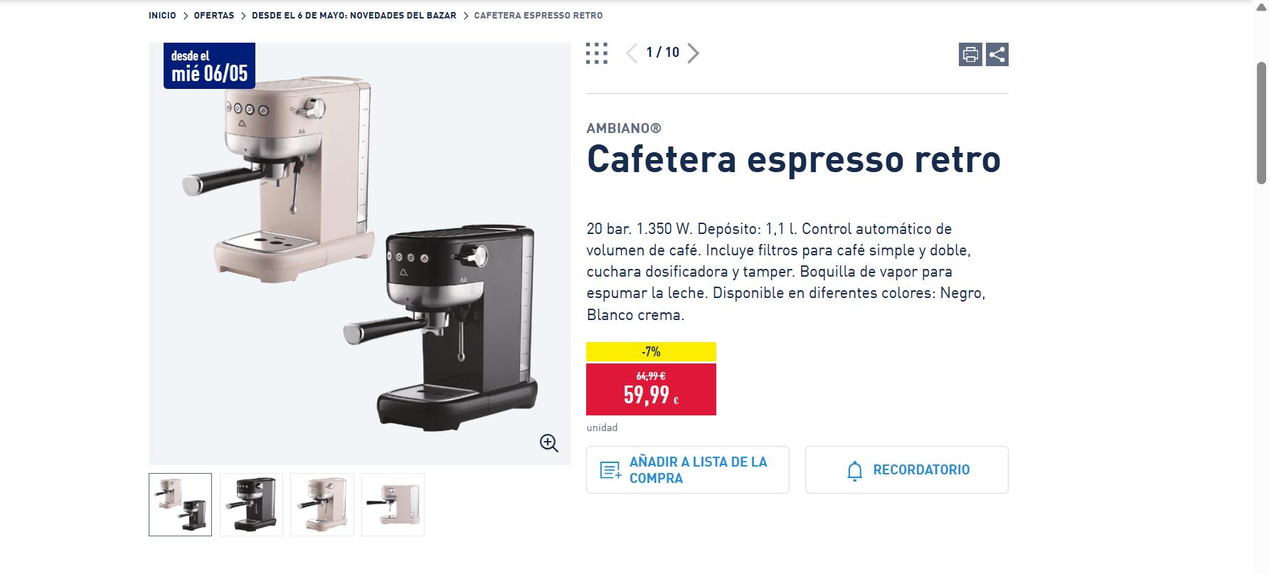 Cafetera espresso retro.
