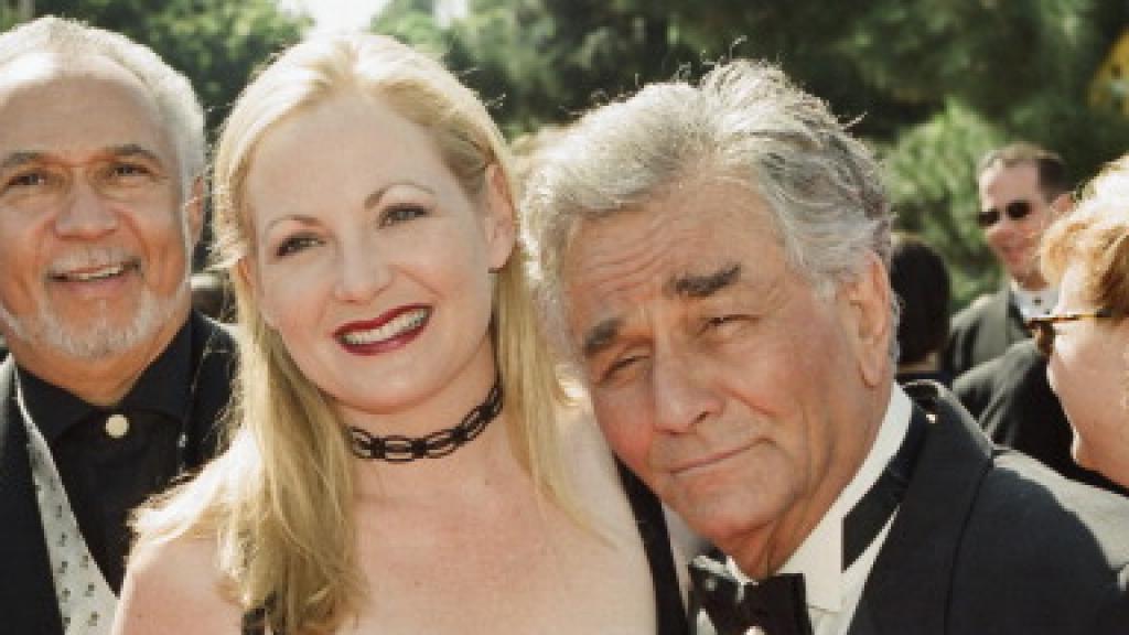 Jacqueline y Peter Falk en un acto público.