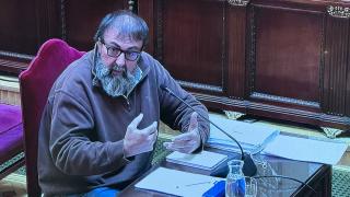 Koldo García durante un momento de su declaración ante el Tribunal Supremo.