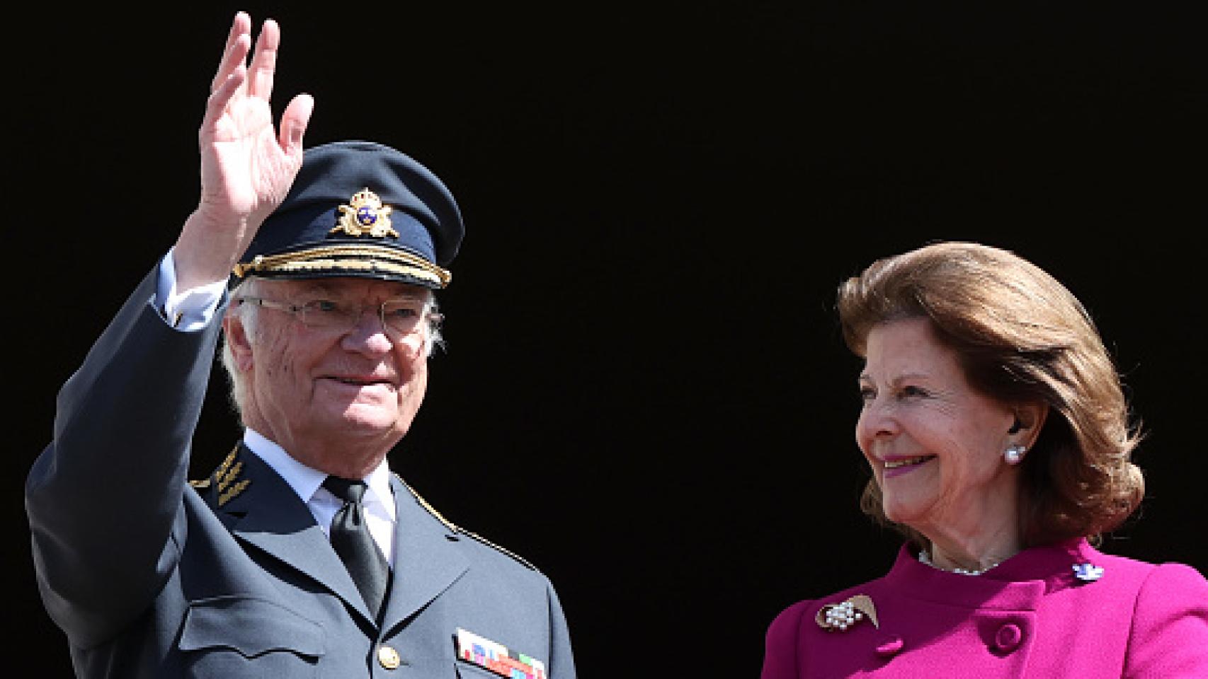 Los reyes Carlos Gustavo de Suecia y su esposa, Silvia.
