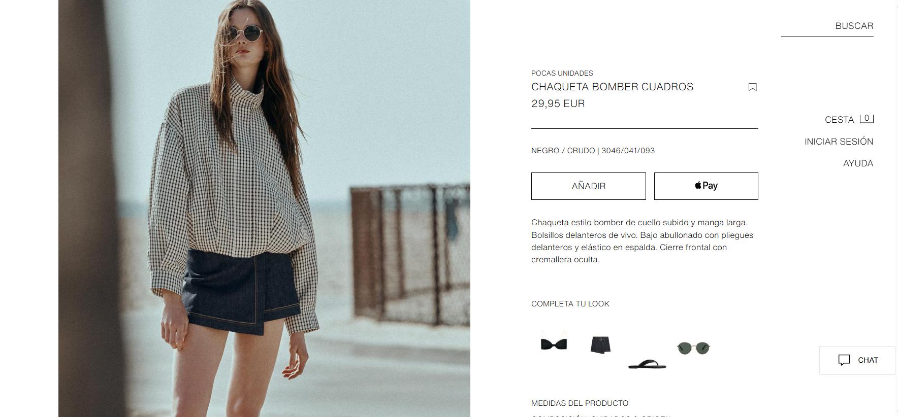 Chaqueta bomber. Ref. 3046/041/093