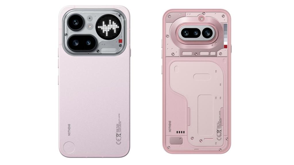 Izquierda a derecha: Nothing Phone (4a) Pro y Phone (4a)