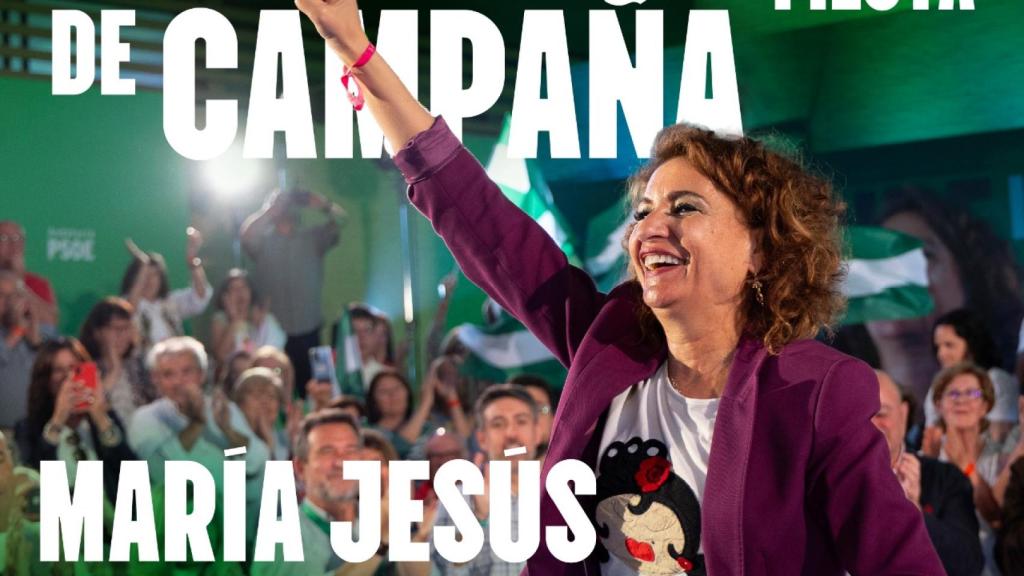 Cartel del acto de arranque de campaña de María Jesús Montero en Granada