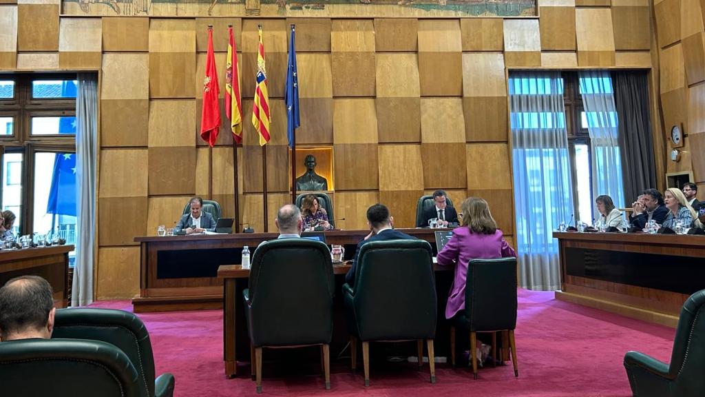 El pleno del Ayuntamiento de Zaragoza celebrado este jueves.