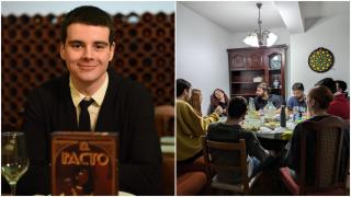 Tomás Souto con El Pacto y una partida con sus amigos.