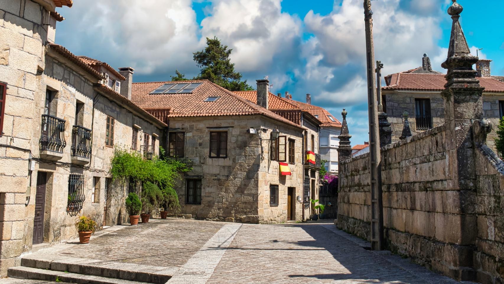 Calle peatonal en Cambados (Pontevedra)