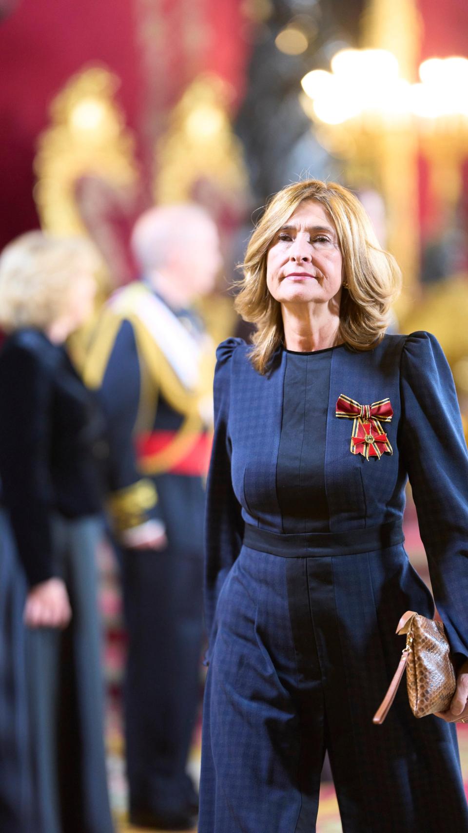Rosa Lerchundi, directora de Comunicación de la Casa de Su Majestad el Rey, en la cena de gala con motivo de la visita de Estado del presidente de Alemania a España el pasado noviembre.