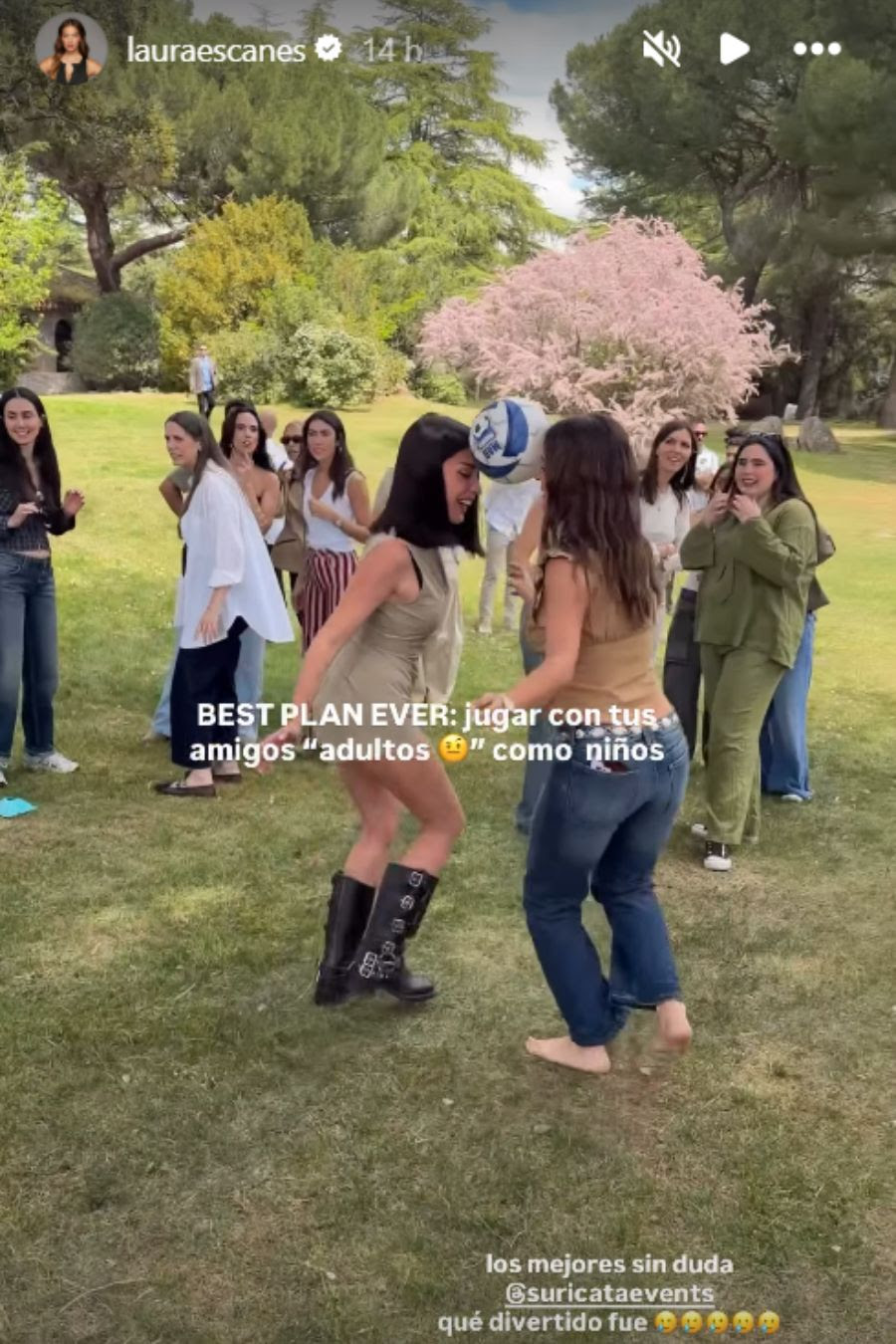 Historia de Instagram de Laura Escanes: Dulceida participando en una dinámica