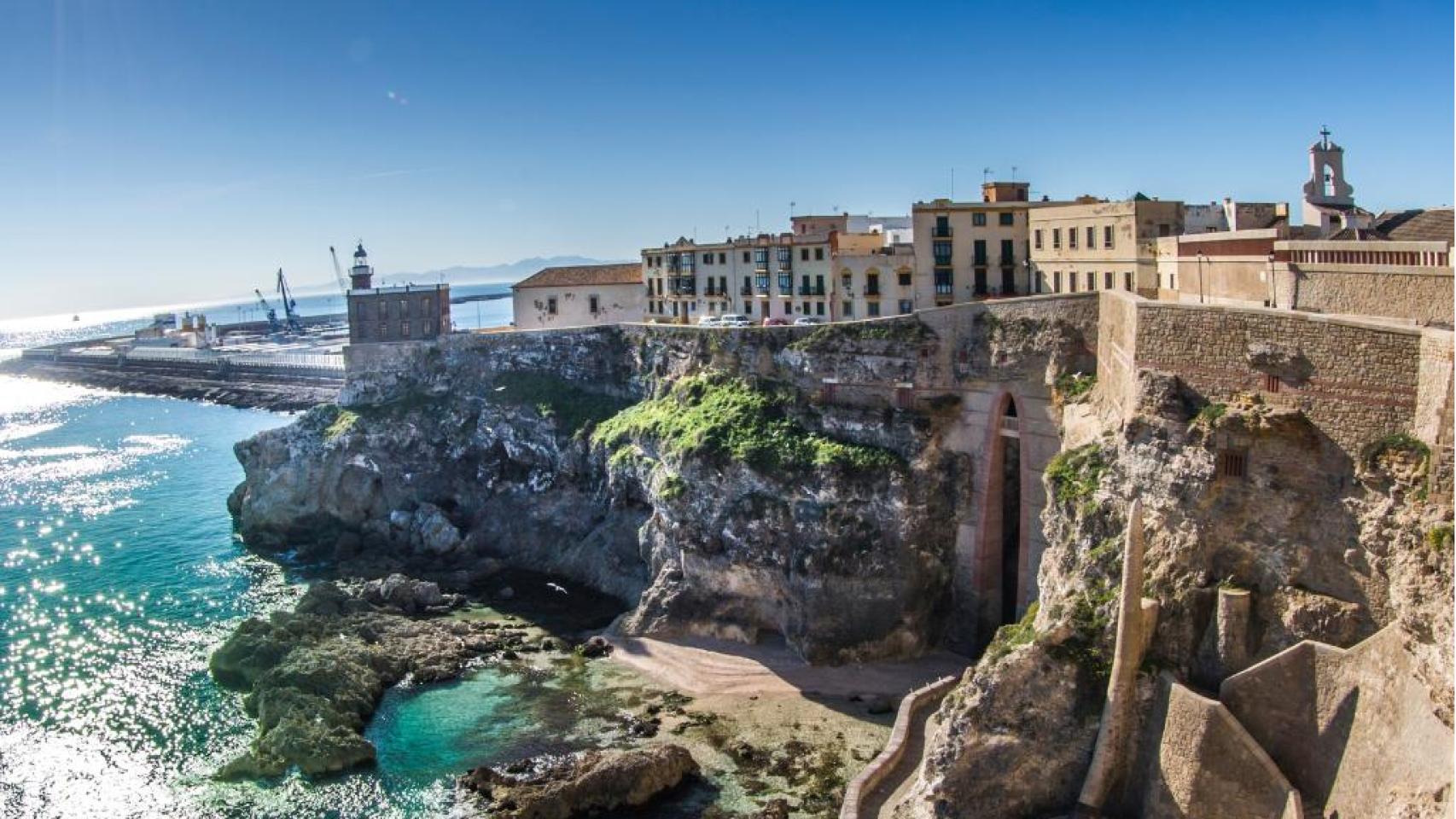 La ciudad de Melilla desde uno de sus puntos más visitados. 