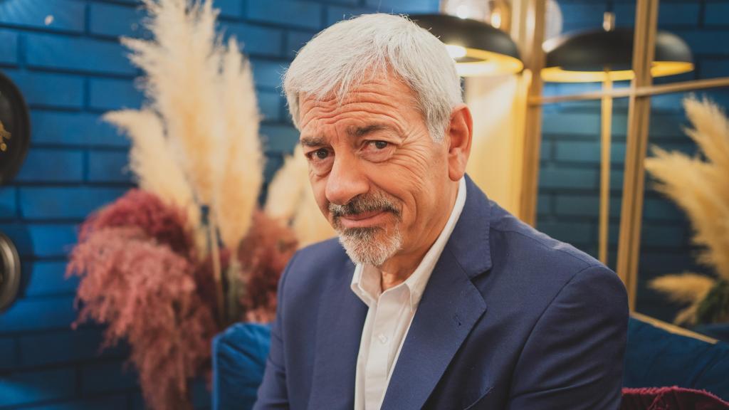 El presentador Carlos Sobera durante una entrevista con EL ESPAÑOL.