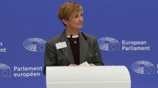 La consellera de Industria, Marian Cano, en una reciente visita al Parlamento Europeo.