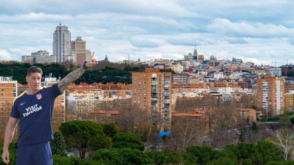 Montaje de Fernando Torres y la zona de Madrid donde tiene inversiones.