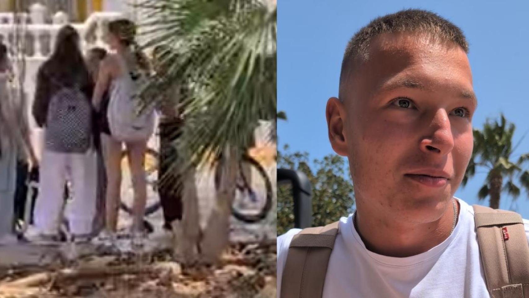 Los alrededores del IES Torrevigía de Torrevieja, junto a un estudiante del centro.