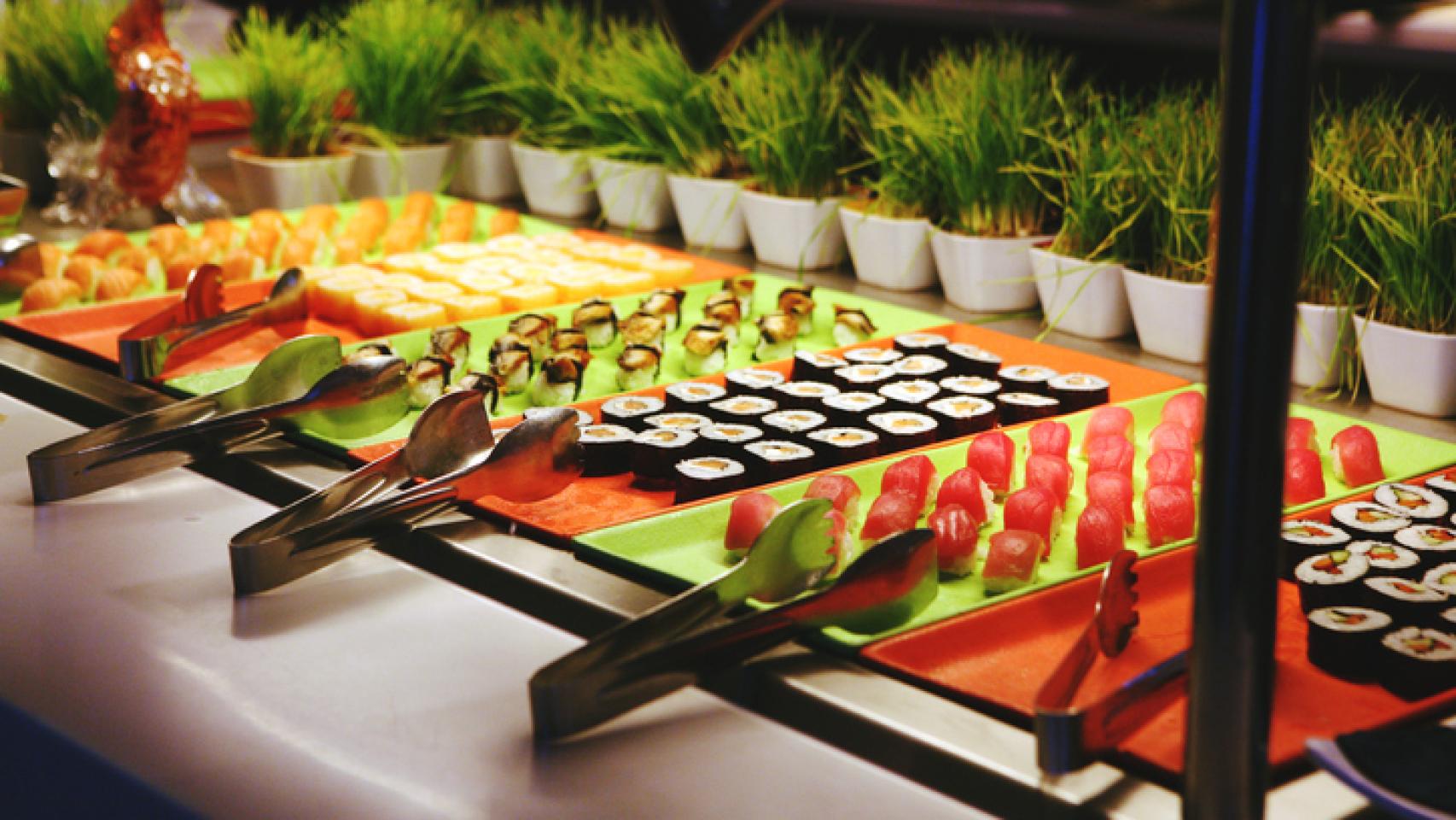 Buffet libre asiático.