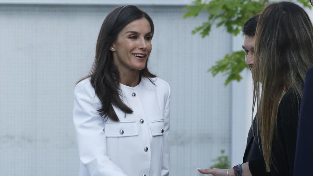 La reina Letizia a su llegada al acto.