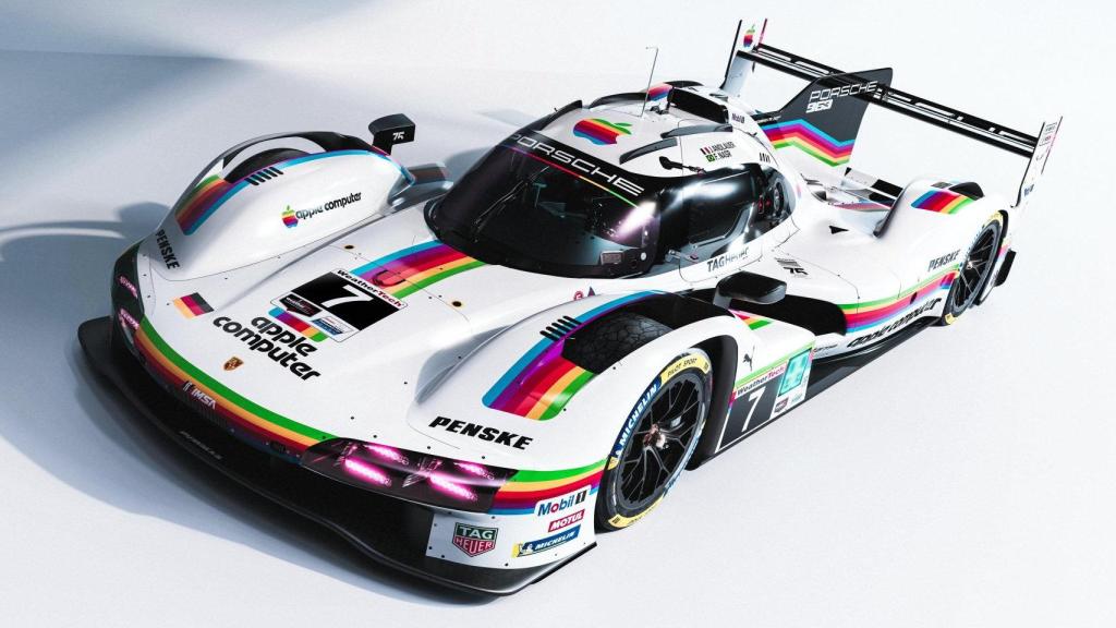 El Porsche 963 con la decoración de Apple Computer