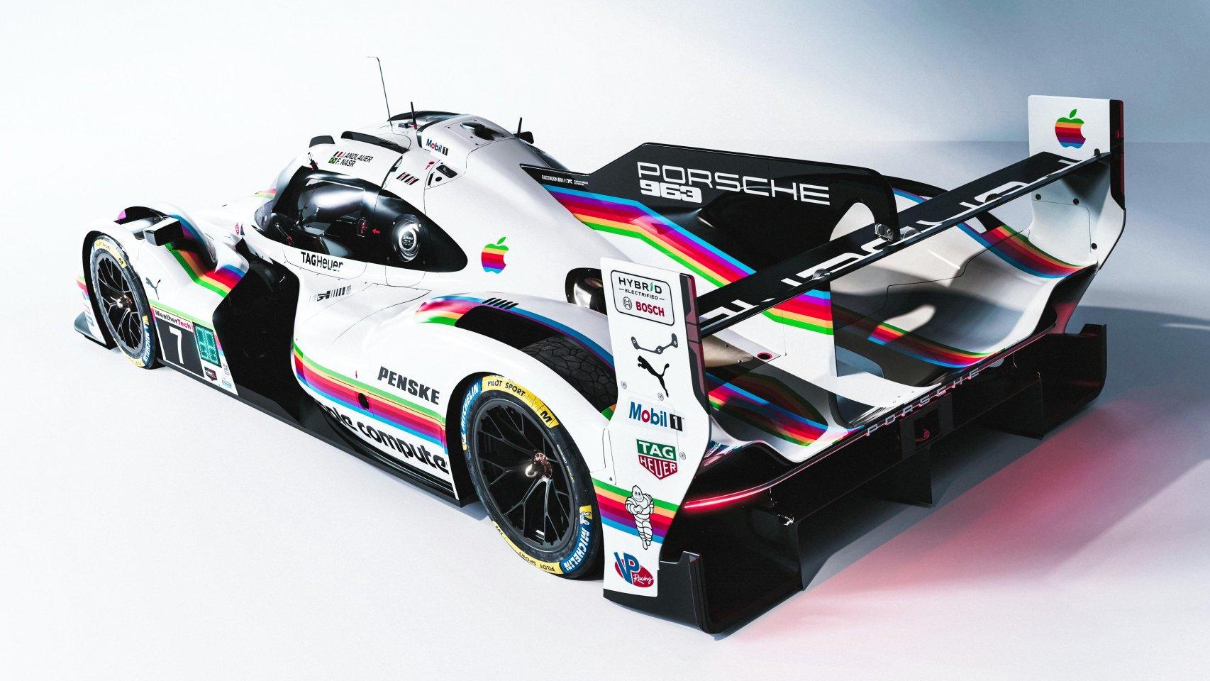 El Porsche 963 con la decoración de Apple Computer