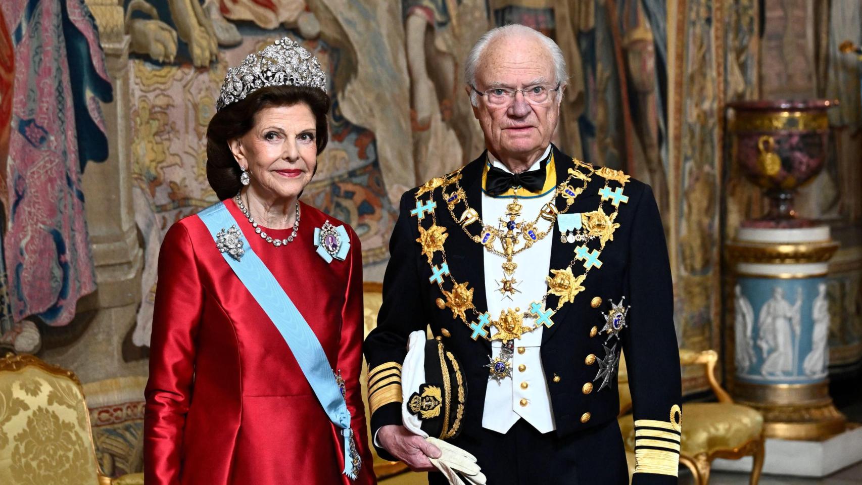 La reina Silvia y el rey Carlos Gustavo de Suecia.