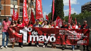 Manifestación por el Primero de Mayo en Puertollano. Foto: sindicatos.