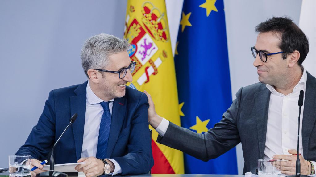 Arcadi España, ministro de Hacienda, y Carlos Cuerpo, vicepresidente primero y ministro de Economía.