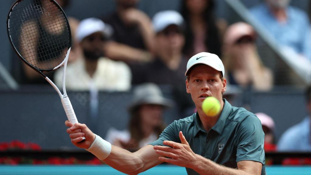 Jannik Sinner, durante la semifinal del Mutua Madrid Open ante Arthur Fils.