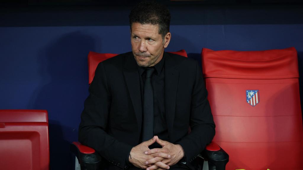 Simeone, en el banquillo del Atlético de Madrid.