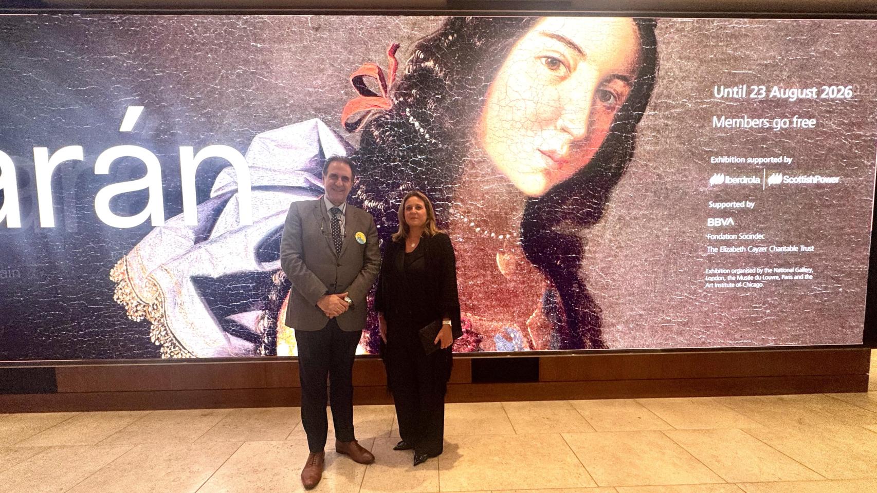 La delegada de Turismo y Cultura, Angie Moreno, participa en la exposición de Zurbarán en la National Gallery.