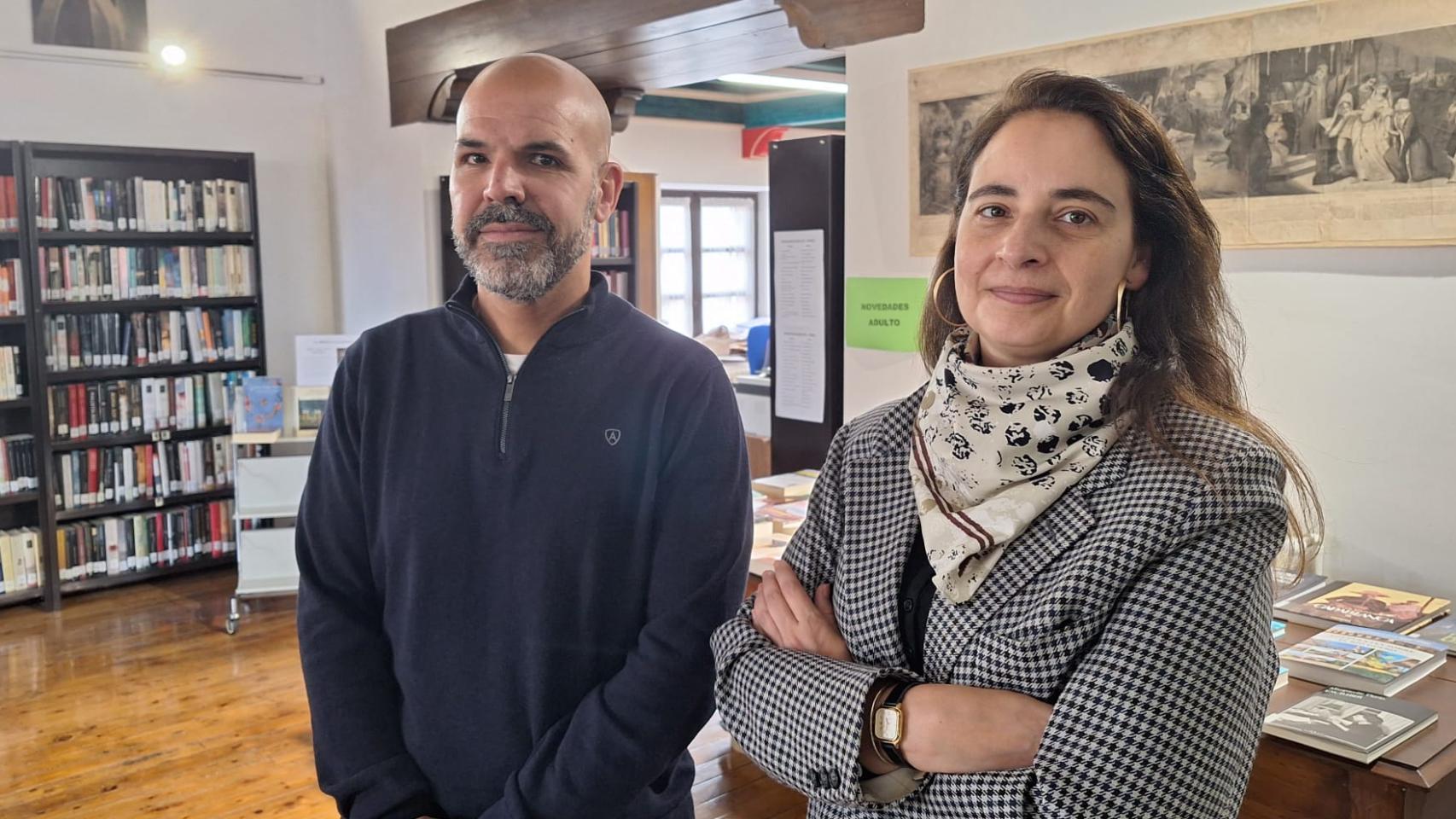 Javier López, concejal de Cultura y Educación de Toro y Cristina Tamames, directora de la Casa de Cultura de Toro.