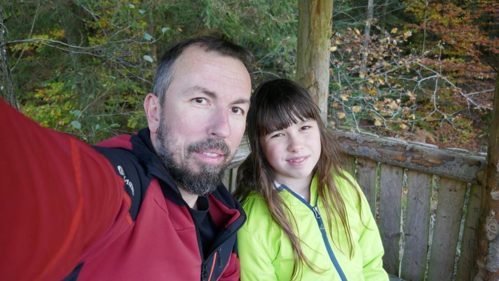 Última foto de Julija con su padre