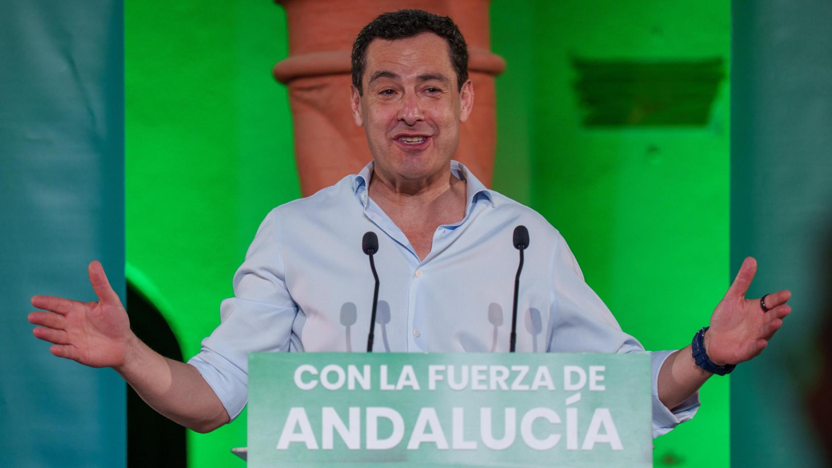 Juanma Moreno durante el acto en Córdoba.