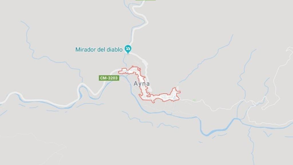 Localización de Ayna (Albacete).