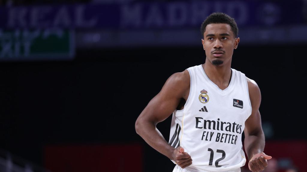 Theo Maledon, con el Real Madrid de baloncesto