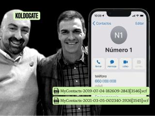Koldo García, Pedro Sánchez y el contacto 'Numero 1' con el teléfono del Presidente del Gobierno.