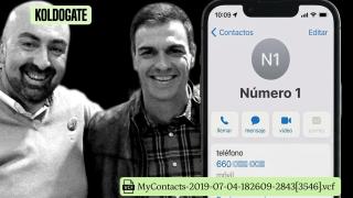 Koldo García, Pedro Sánchez y el contacto 'Numero 1' con el teléfono del Presidente del Gobierno.