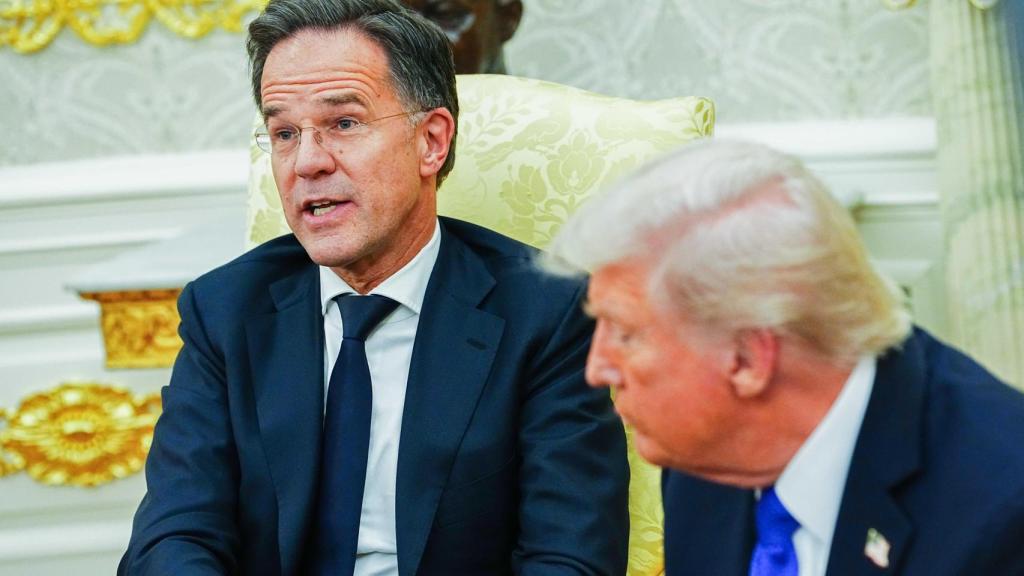 El secretario general de la OTAN, Mark Rutte, y el presidente de Estados Unidos, Donald Trump, en la Casa Balnca.