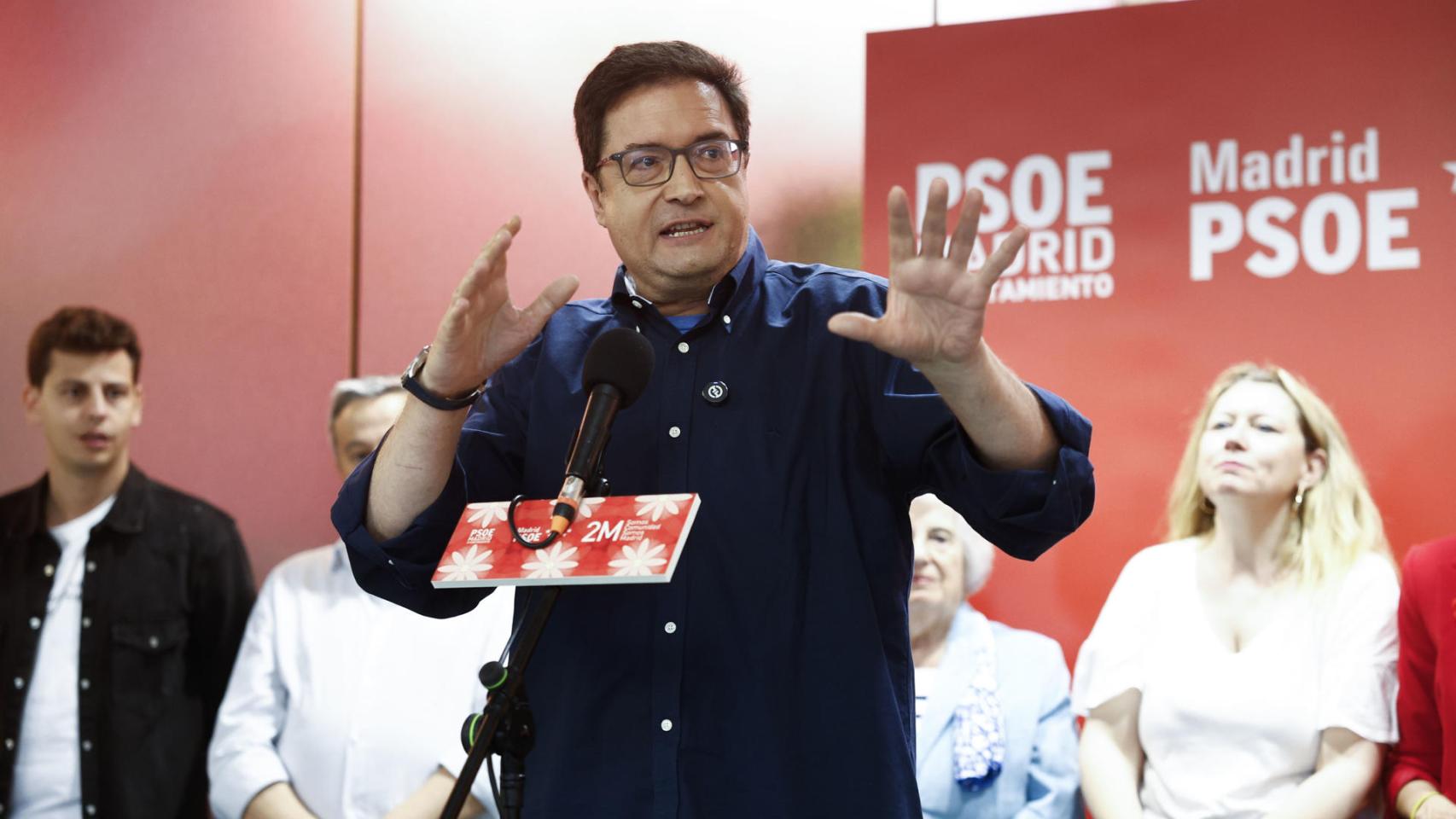 El ministro Óscar López, este sábado durante el acto convocado por el PSOE con motivo del Dos de Mayo.