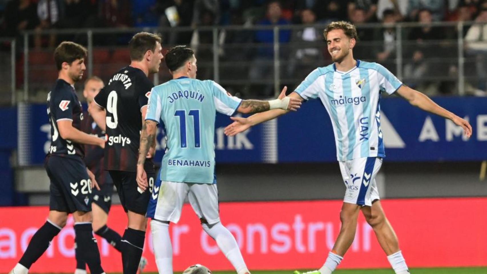 Joaquín y Adrián Niño, jugadores del Málaga CF