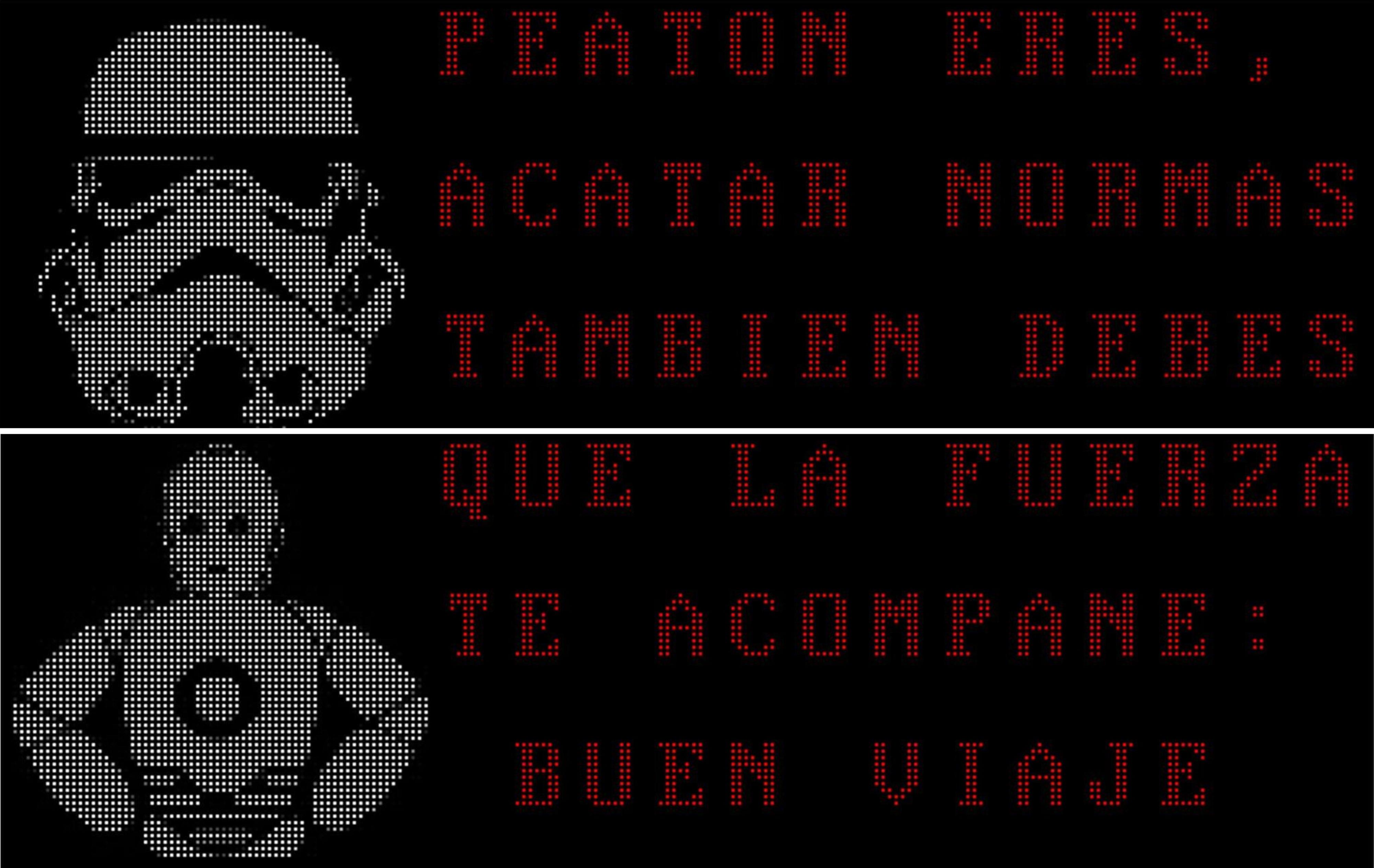 Paneles de tráfico con adaptaciones de los técnicos de la Oficina de Planificación y Diseño de la Movilidad.