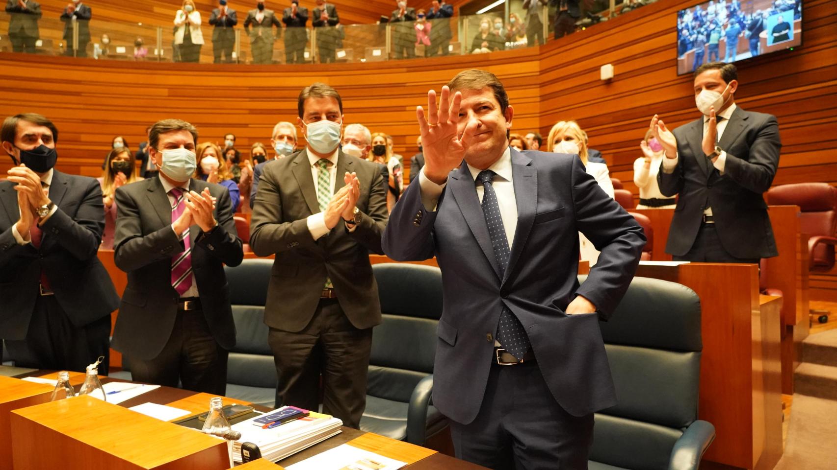 Alfonso Fernández Mañueco, investido presidente de la Junta de Castilla y León el 11 de abril de 2022