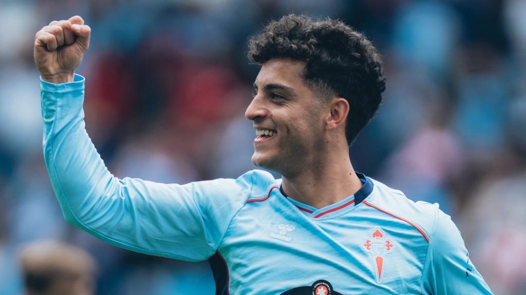 Hugo Álvarez, durante el Celta-Elche del 3 de mayo de 2026