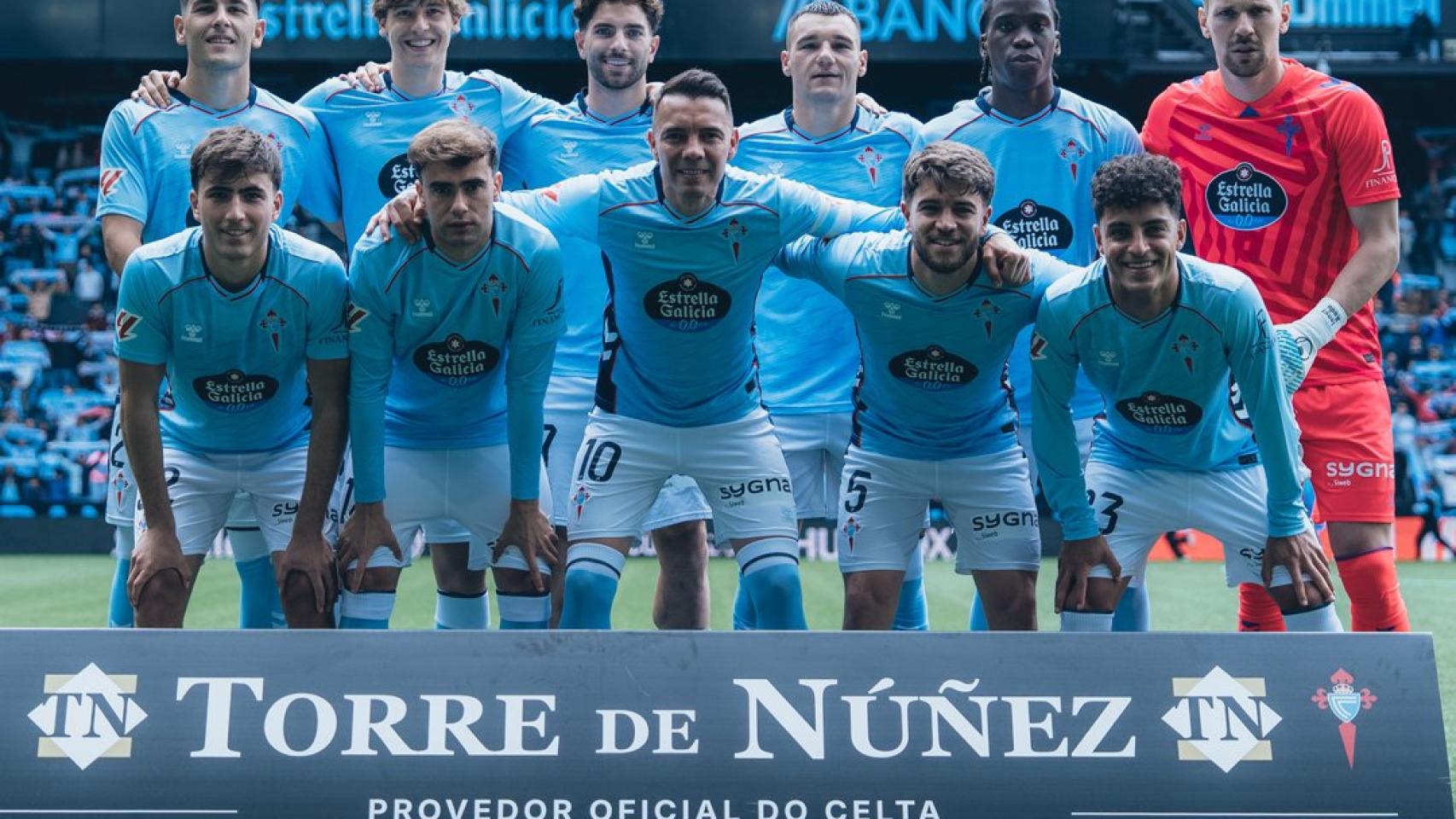 Plantilla del Celta en el encuentro contra el Elche, a 3 de mayo de 2026