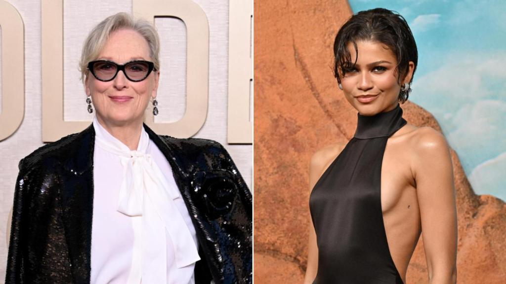 Meryl Streep y Zendaya en actos públicos.