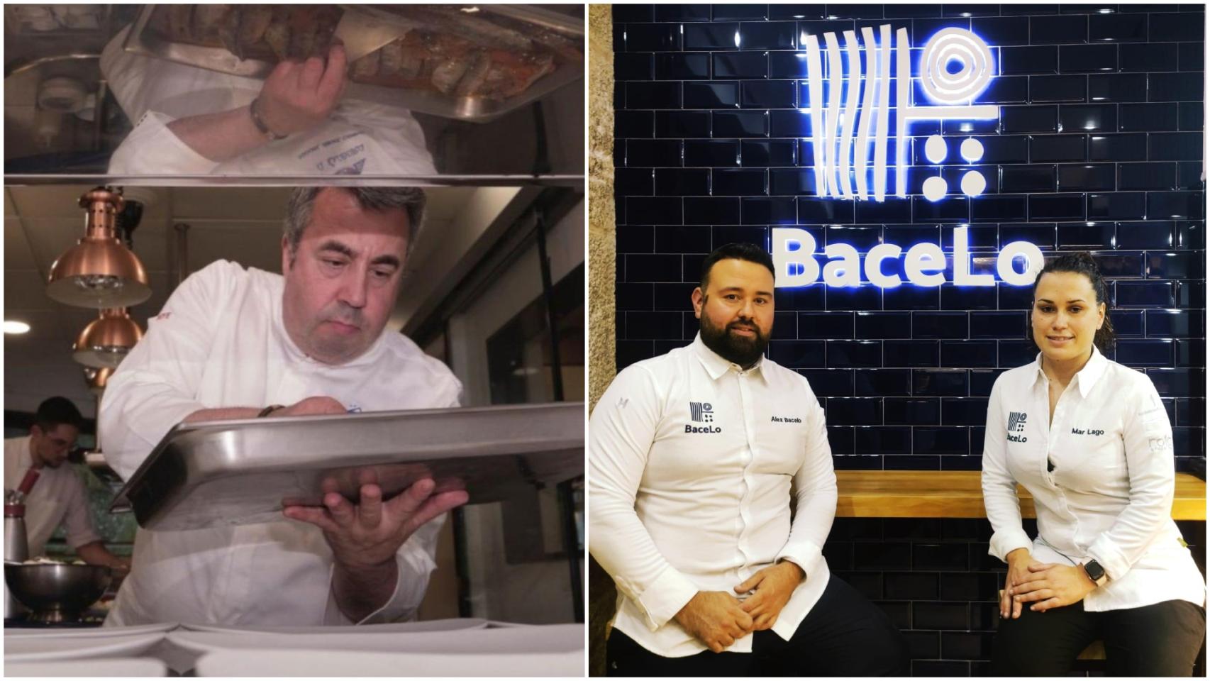 Miguel Campo, de A Gabeira, y Mar y Alex de Bacelo