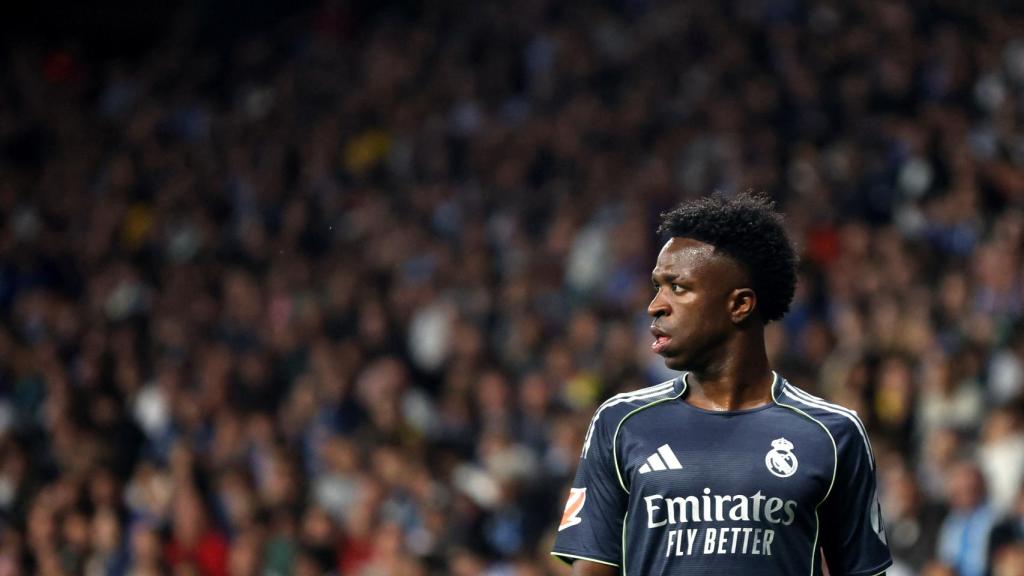 Vinicius, durante el partido contra el Espanyol.