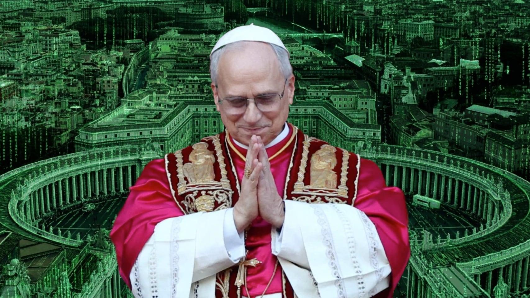 Montaje de El Papa frente a la Plaza de San Pedro