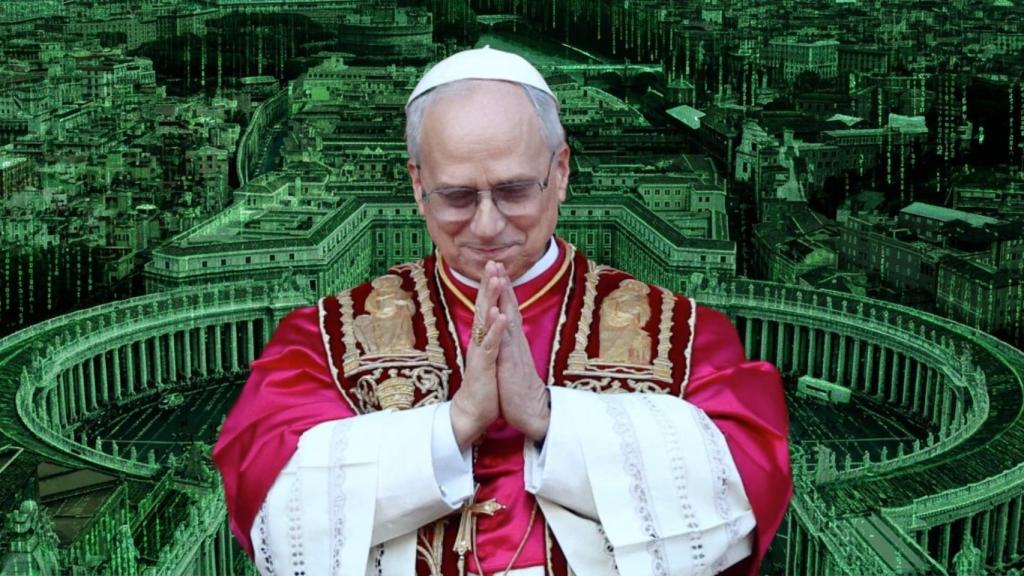 Montaje de El Papa frente a la Plaza de San Pedro