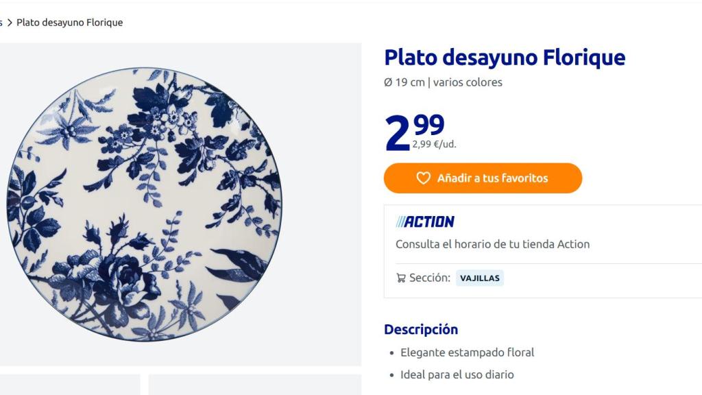Plato desayuno Florique.
