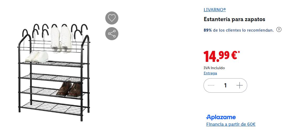 Estantería para zapatos, Livarno.