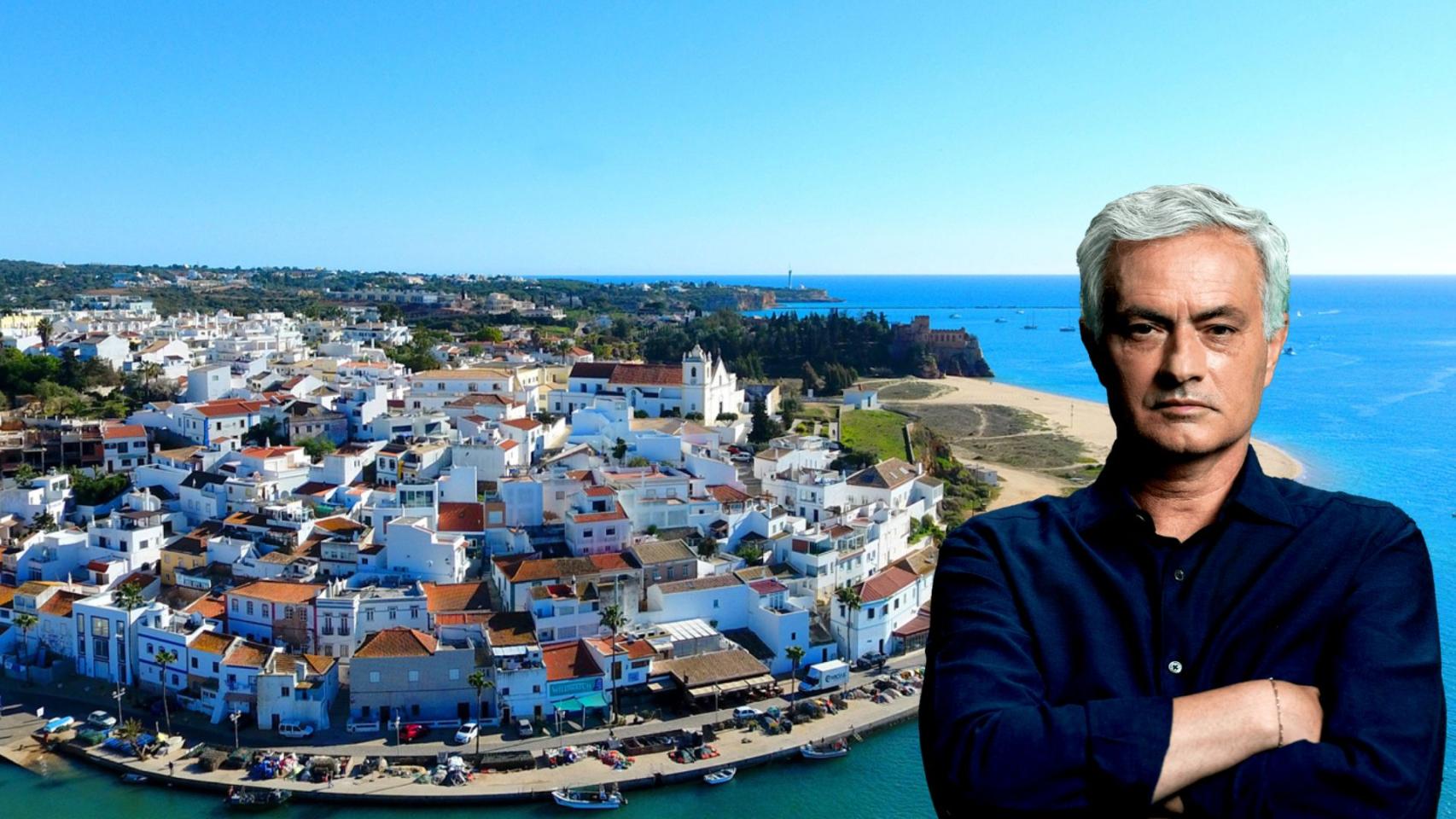 Montaje de Mourinho y el pueblo donde suele desconectar.